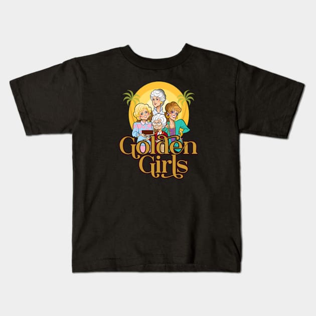 Golden Girls Retro Sunny Time Kids T-Shirt by Bananagreen